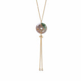 Flower Agate Orbit Necklace
