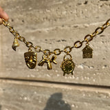 Gilded Hibiscus charm bracelet