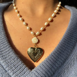 Pearl Heart Locket