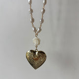 Pearl Heart Locket