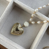 Pearl Heart Locket