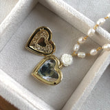 Pearl Heart Locket