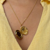 Mother Of Pearl Locket Necklace