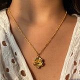 Gilded Hibiscus necklace