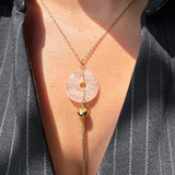 Rose Quartz Orbit Necklace