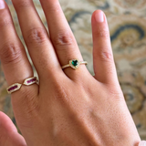 Grassy Heart Ring
