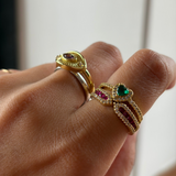 Grassy Heart Ring